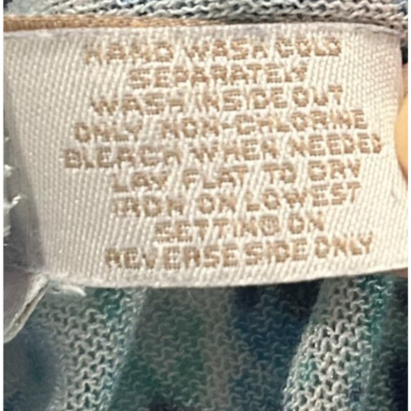 Chicos Cardigan Womens Large 2 Blue Snake Print Open Front Lightweight Sweater - Picture 10 of 11